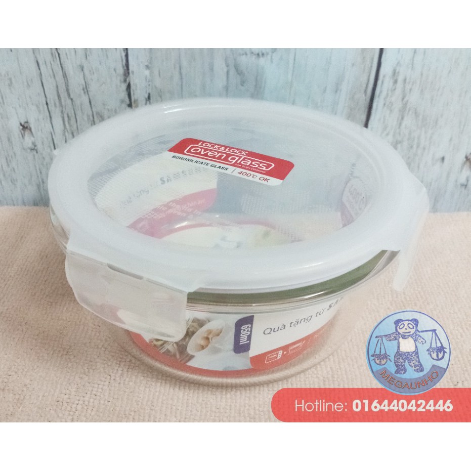 Hộp thủy tinh Lock & Lock tròn 650ml