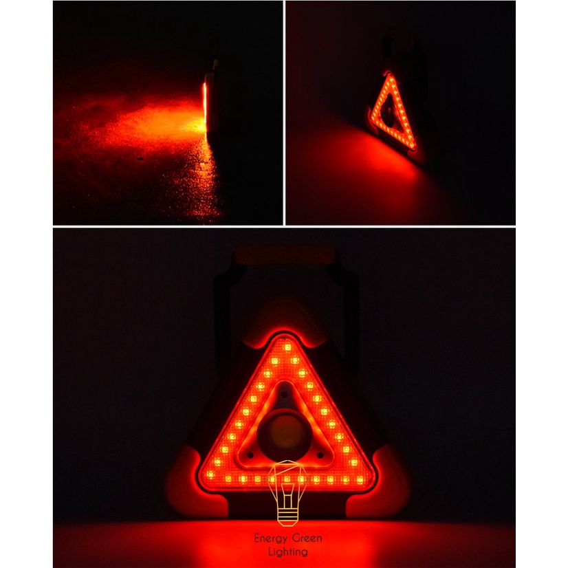 Đèn Pha Led Energy Green Lighting Chiếu Sáng Cảnh Báo Nguy Hiểm Pin Sạc Tích Điện Tích Hợp Năng Lượng Mặt Trời XF-8819