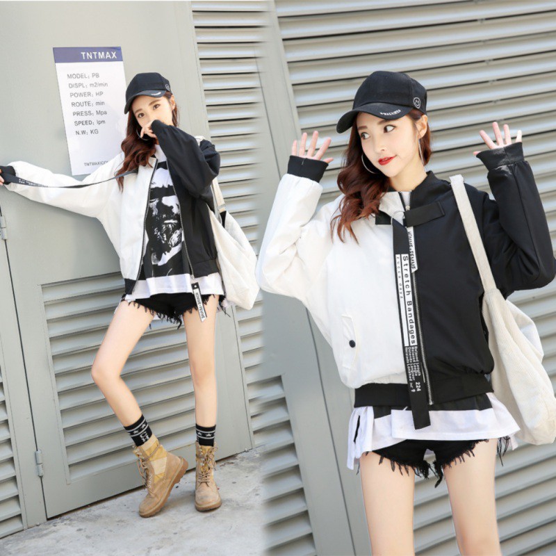 Áo khoác nữ tay dài in chữ thời trang Hàn Quốc | BigBuy360 - bigbuy360.vn