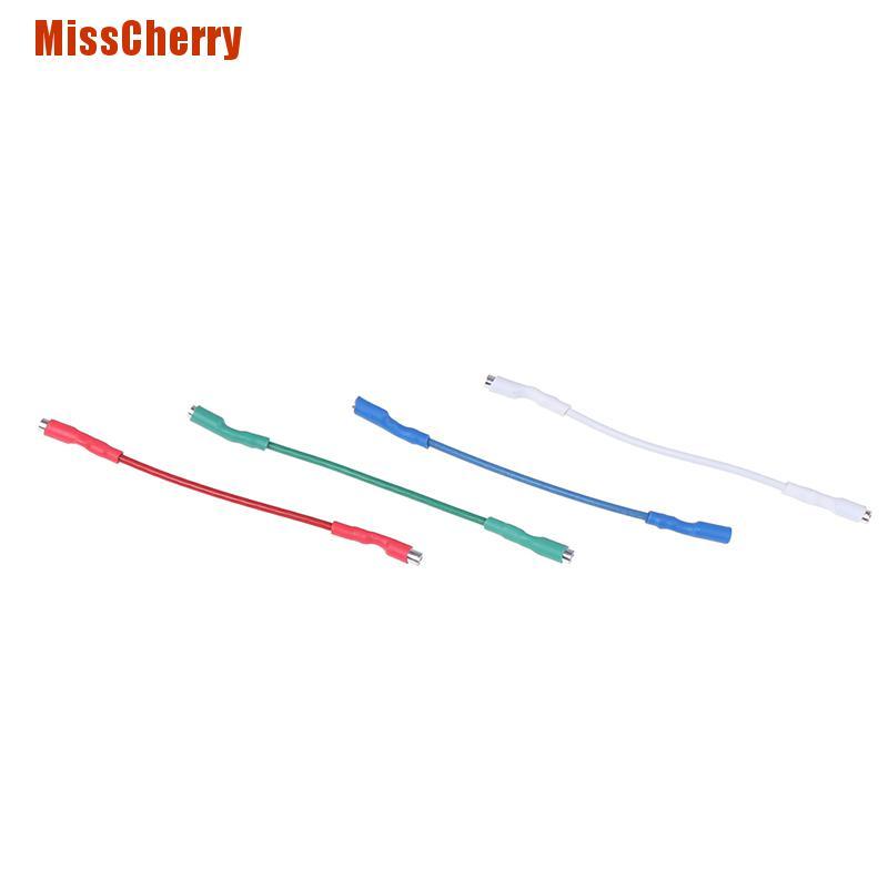 [MissCherry] 4Pcs 7N Headshell Wires Ofc Turntable Leads Phono Cartridge Cables Replacement