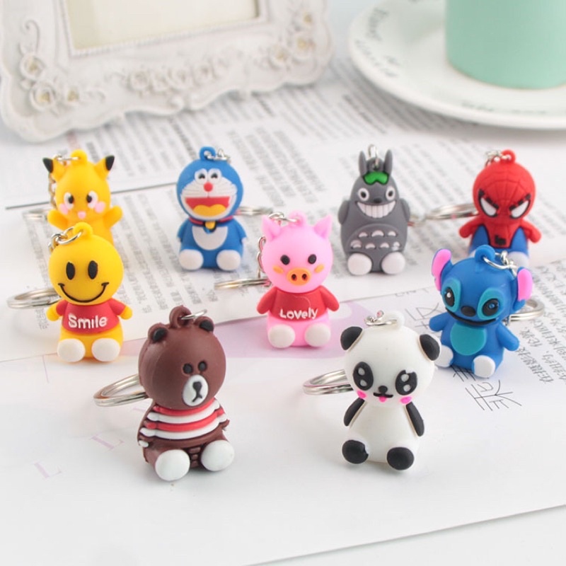 Set 10 Móc Khoá Nhiều Hình Siêu Đáng Yêu Size Mini 2-3 cm