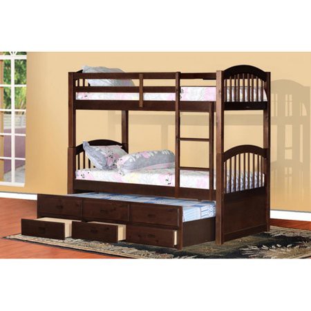 Giường 3 Tầng Sabo Gỗ thông tự nhiên - Nâu - Tiết Kiệm Diện Tích - Người Lớn Có Thể Sử Dụng