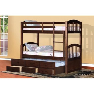 Giường 3 tầng sabo gỗ thông tự nhiên - nâu - tiết kiệm diện tích - người lớn có thể sử dụng