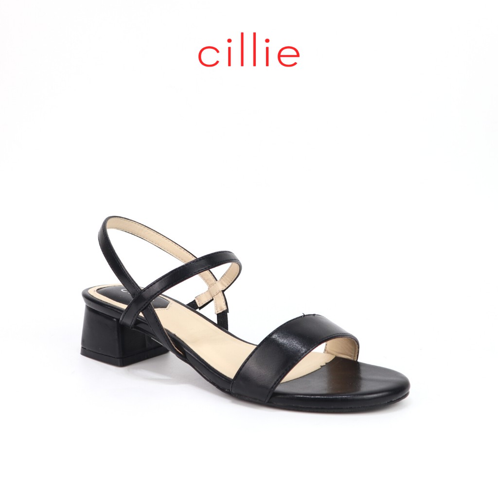 Giày sandal nữ quai ngang basic phối màu pastel nhẹ nhàng hottrend gót vuông cao 3cm đi làm đi học Cillie 1011