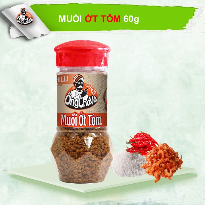 Muối Ớt Tôm Ông Chà Và 60gram (Shrimp Chilli salt Ong Cha Va) - (Muối Tôm)