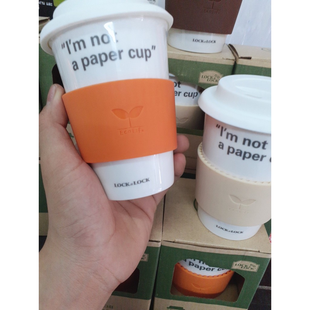 Ly sứ nắp silicon Eco Mug Cup 370ml SLB003