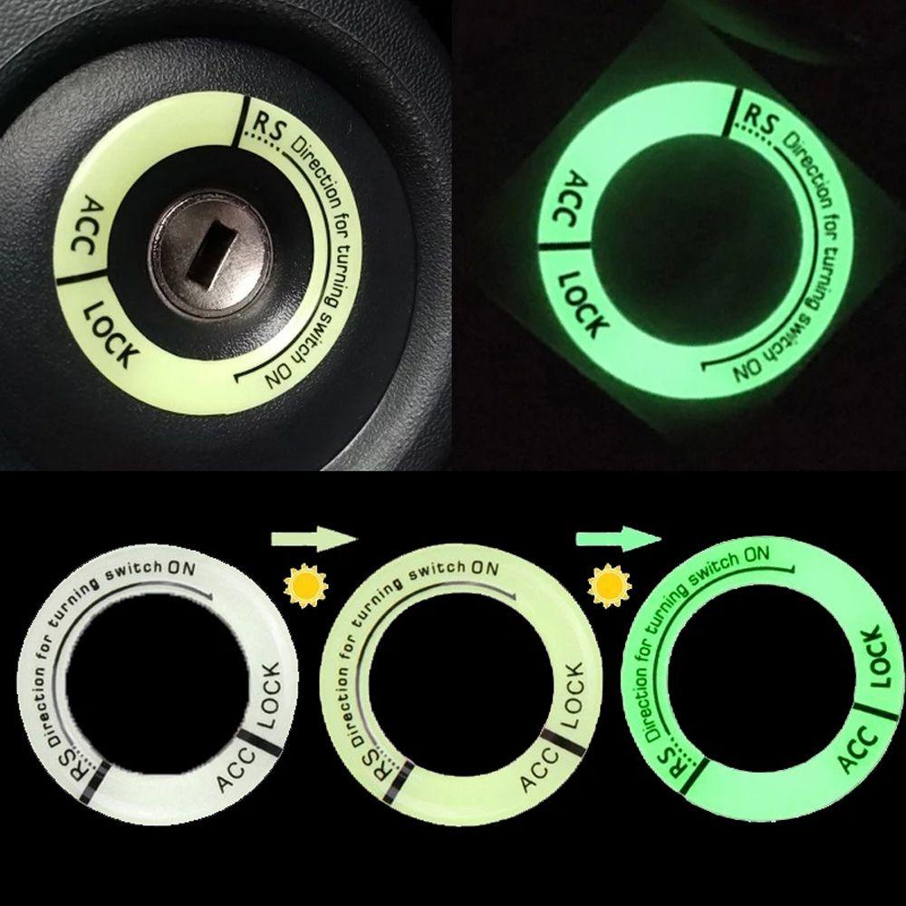 Vòng Nhẫn Dạ Quang Dán Trang Trí Khởi Động Xe Hơi / Mô Tô Họa Tiết PATRICIA