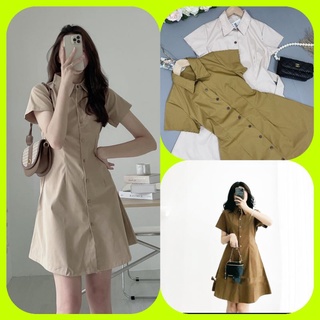 Đầm chữ A thắt eo kiểu basic nhã nhặn
