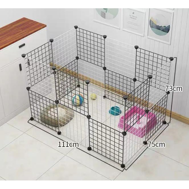 Combo 10 Tấm Lưới Sắt 35x35cm Và 45x35cm Ghép Chuồng Quây Cho Thú Cưng Chó Mèo (Tặng kèm 20 Chốt Nối)