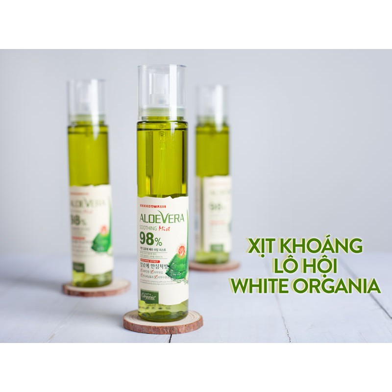 Xịt Khoáng Organia White Good Nature Aloe Vera Soothing Mist 115ml