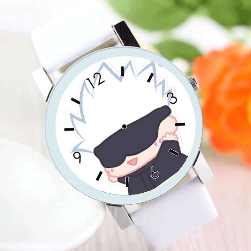 Đồng hồ đeo tay nam nữ IN HÌNH GOJOU SATORU JUJUTSU KAISEN ver TẬP THỂ DỤC anime chibi tiện lợi