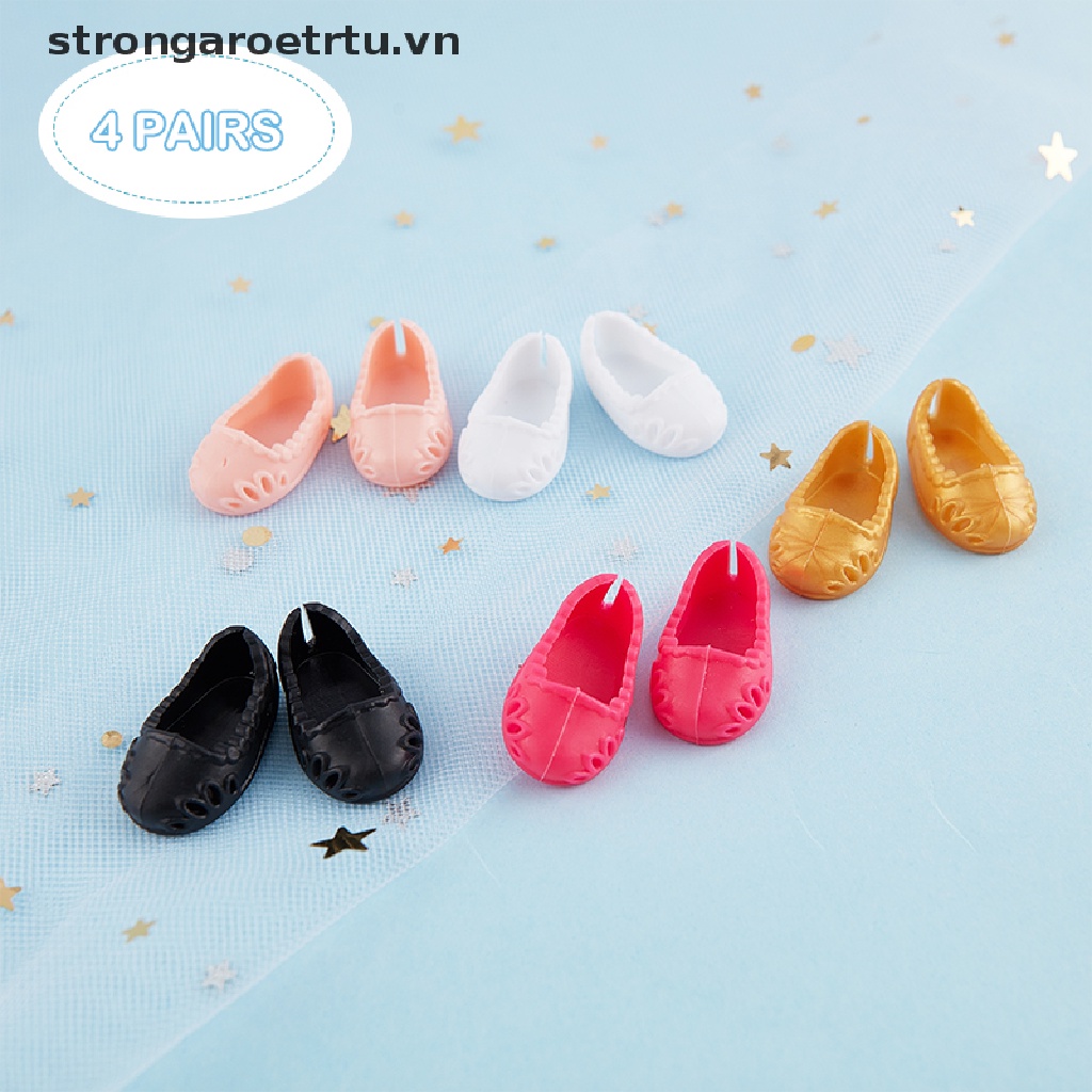 Set 4 Đôi Giày Cao Gót Cho Búp Bê BJD 17cm