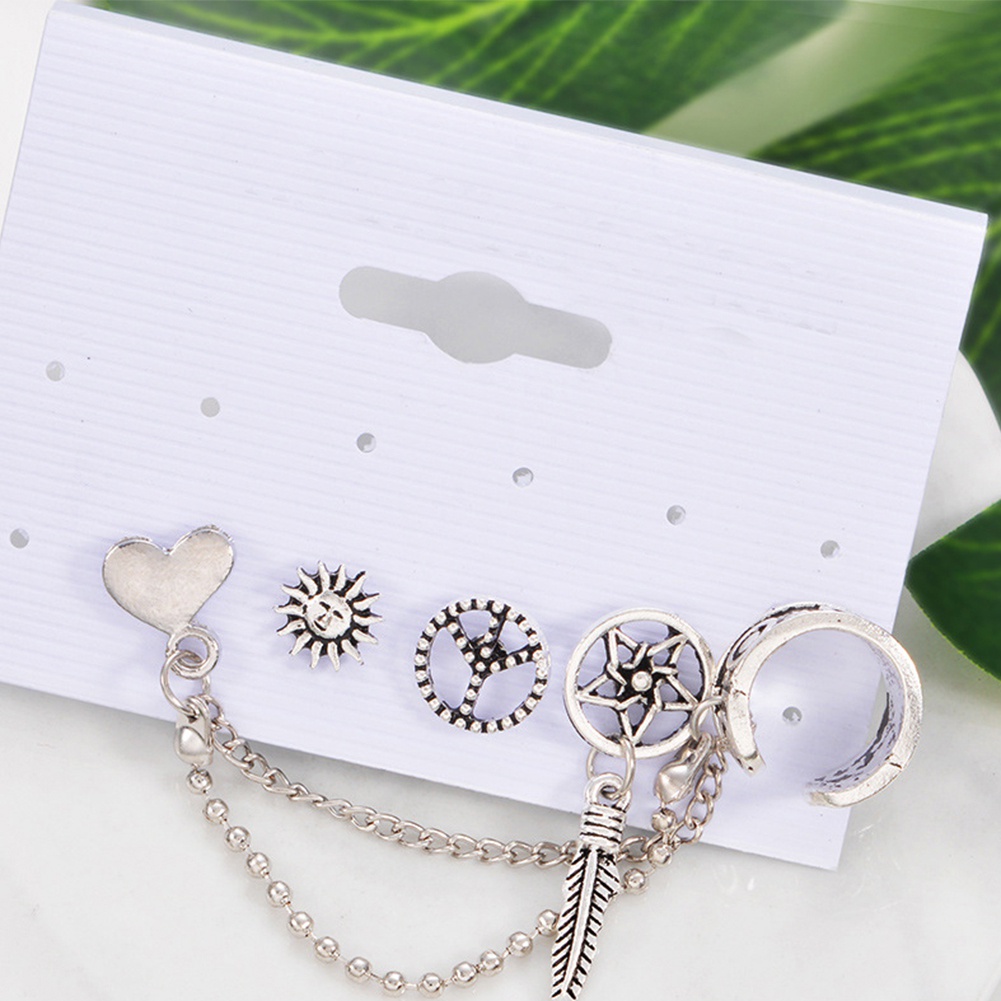 Set 4 bông tai nữ trang kiểu dáng độc đáo thời trang