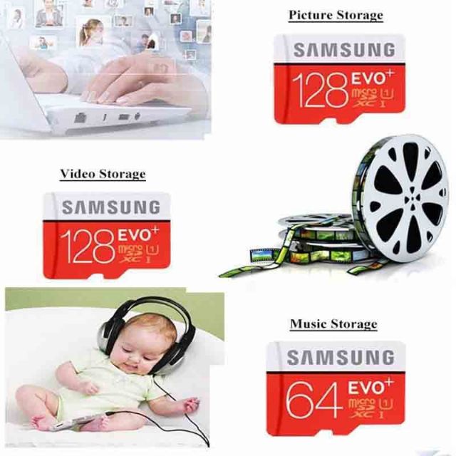 Thẻ Nhớ Samsung Evo Plus 8GB / 16GB / 32GB / 64GB + ĐầU NhậN
