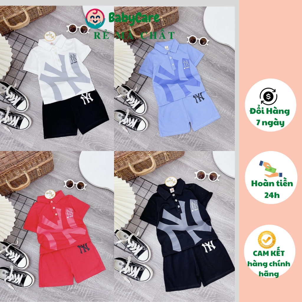 size đại 30-40kg Bộ ngắn tay bé trai/ Bộ cộc NY thời thượng cho bé trai từ 5-40kg hàng cotton tàu cao cấp cho bé gái