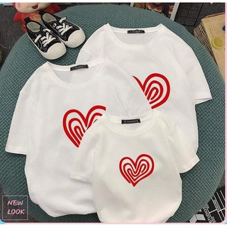 [Có Ảnh Thật] Set Áo Gia Đình Hình Trái Tim - Vải Cotton- M108