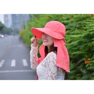 Mũ đa năng chống nắng,thêu-2 lớp