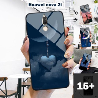 Ốp lưng Huawei nova 2i in 3D kính cường lực chủ đề tình yêu