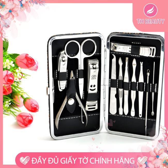 &lt;THẬT 100%&gt; Bộ dụng cụ, kiềm chăm sóc móng 12 món bộ lớn