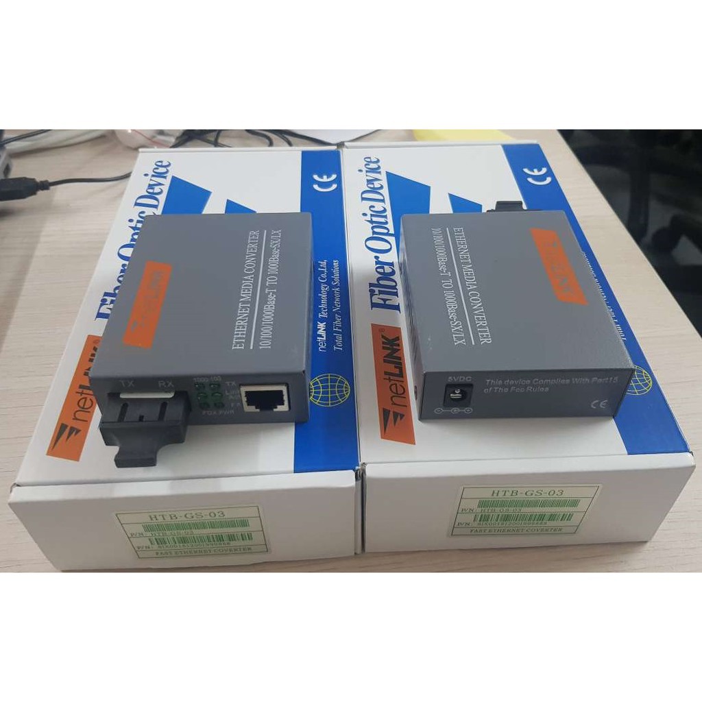 Converter Quang💥FREESHIP💥Converter Quang 2 sợi 1000 Netlink Gs-03 2FO