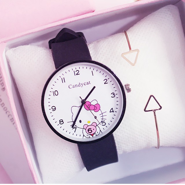 Đồng hồ thời trang nữ dây cao su mèo Kitty PKHRCAT003 | BigBuy360 - bigbuy360.vn