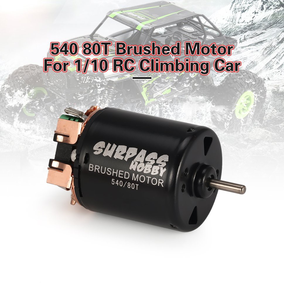 Phụ kiện mô hình ô tô Động cơ chổi than SURPASSHOBBY / 540 80T cho trục SCX10 RC4WD D90 1/10 RC, leo địa hình