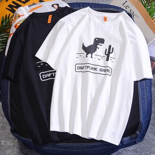 ⚡𝐅𝐫𝐞𝐞𝐬𝐡𝐢𝐩⚡ Áo Phông Nam Nữ DAFTPUNK GAME ⚡ ÁO Thun Unisex ⚡ Áo thun nam nữ in hình khủng long cổ tròn cá tính