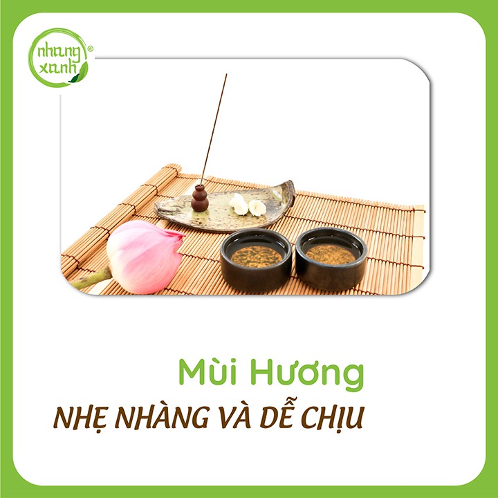 [100% Tự Nhiên] Nhang Xanh Phổ Thông Hộp 70gr - Ít khói, hương thơm dịu nhẹ, không hóa chất độc hại