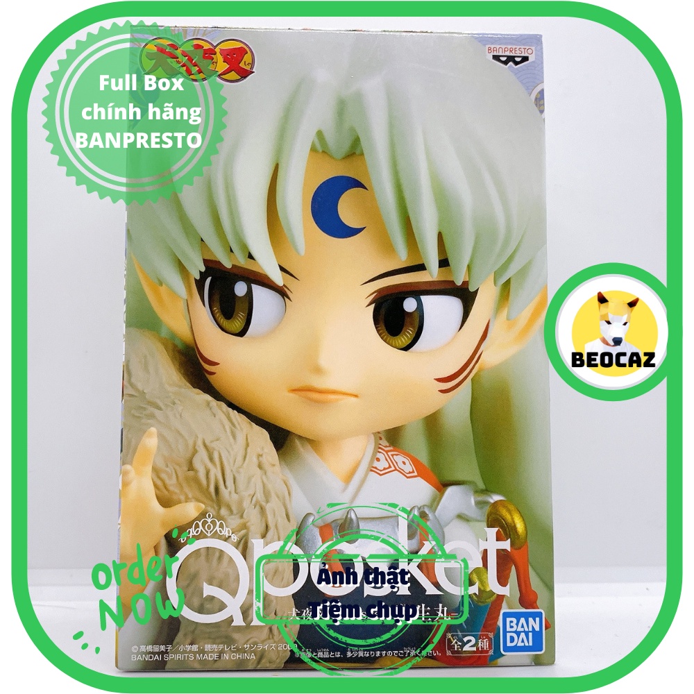 Mô hình Q Posket InuYasha Sesshomaru Khuyển Dạ Xoa Chính Hãng Full Box Banpresto - Đồ chơi Beocaz