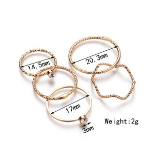 Bộ 5 Nhẫn Thời Trang Cá Tính