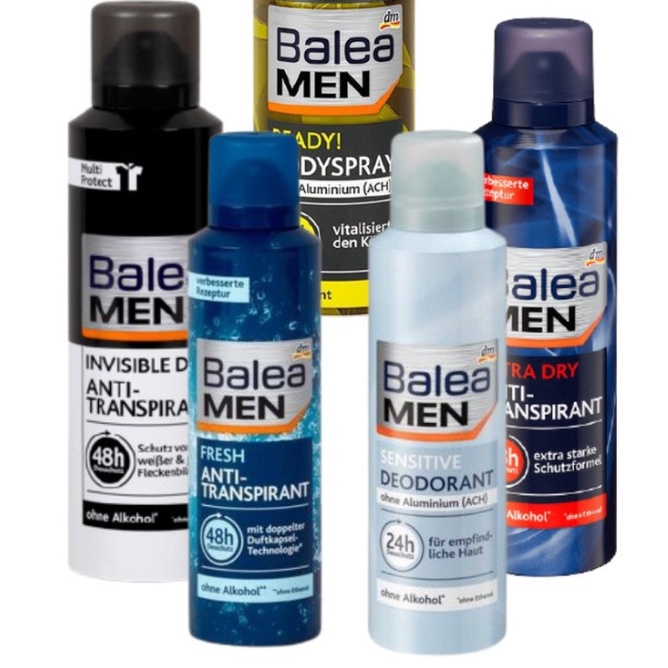 Xịt khử mùi cơ thể Balea Men Đức 200ml ngăn mồ hôi, hương thơm nam tính - Shop Viloet