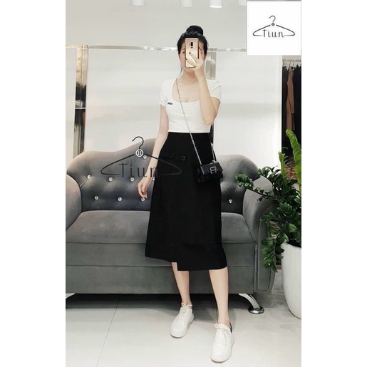 CHÂN VÁY MAXI HAI TÀ CÚC