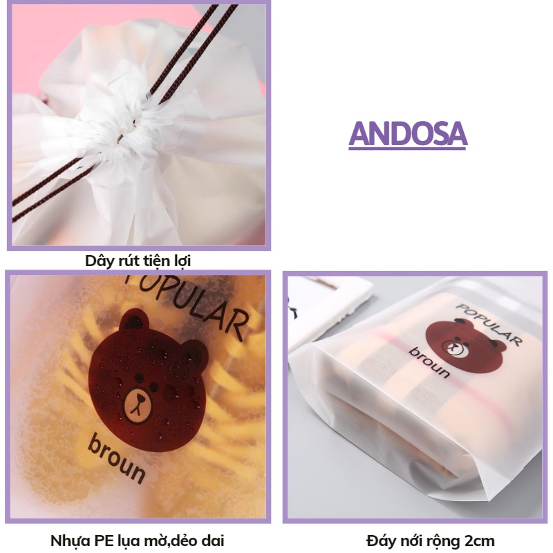 Túi dây rút đựng đồ mỹ phẩm trang điểm giầy dép quần áo cá nhân chống nước ANDOSA TCN02