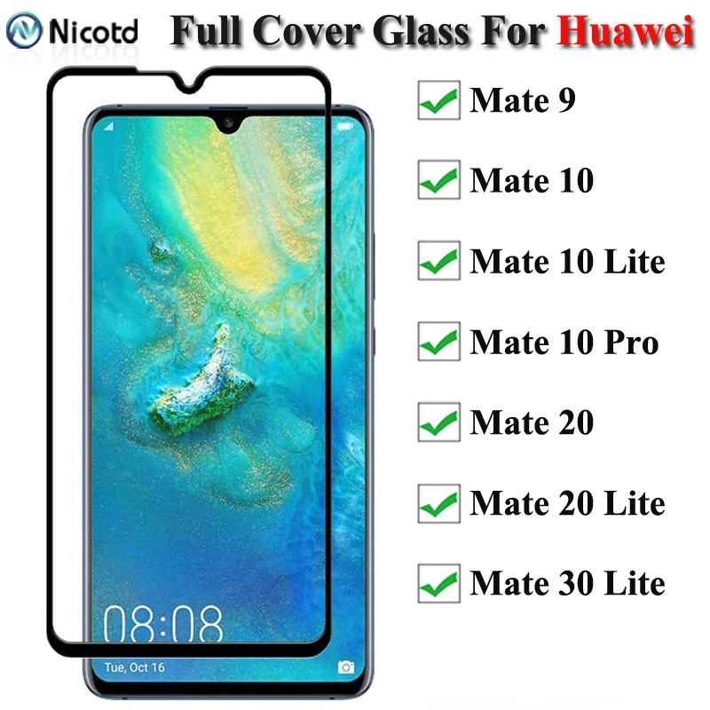 Kính Cường Lực Bảo Vệ Toàn Màn Hình Cho Huawei Mate 20 30 Huawei Mate 9 10 Lite