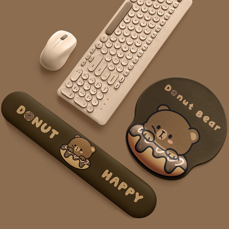 Miếng Lót Chuột / Bàn Phím Bằng Cao Su Non Hình Gấu Hoạt Hình Dễ Thương