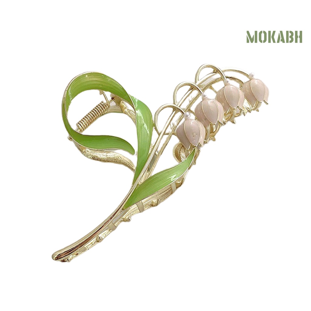 Kẹp Tóc [Kẹp Tóc] Kẹp Tóc Móng Vuốt Mạ Vàng Bóng Thanh Lịch Không Trơn Trượt Bằng Hợp Kim Thung Lũng Cho Nữ Trung Bình