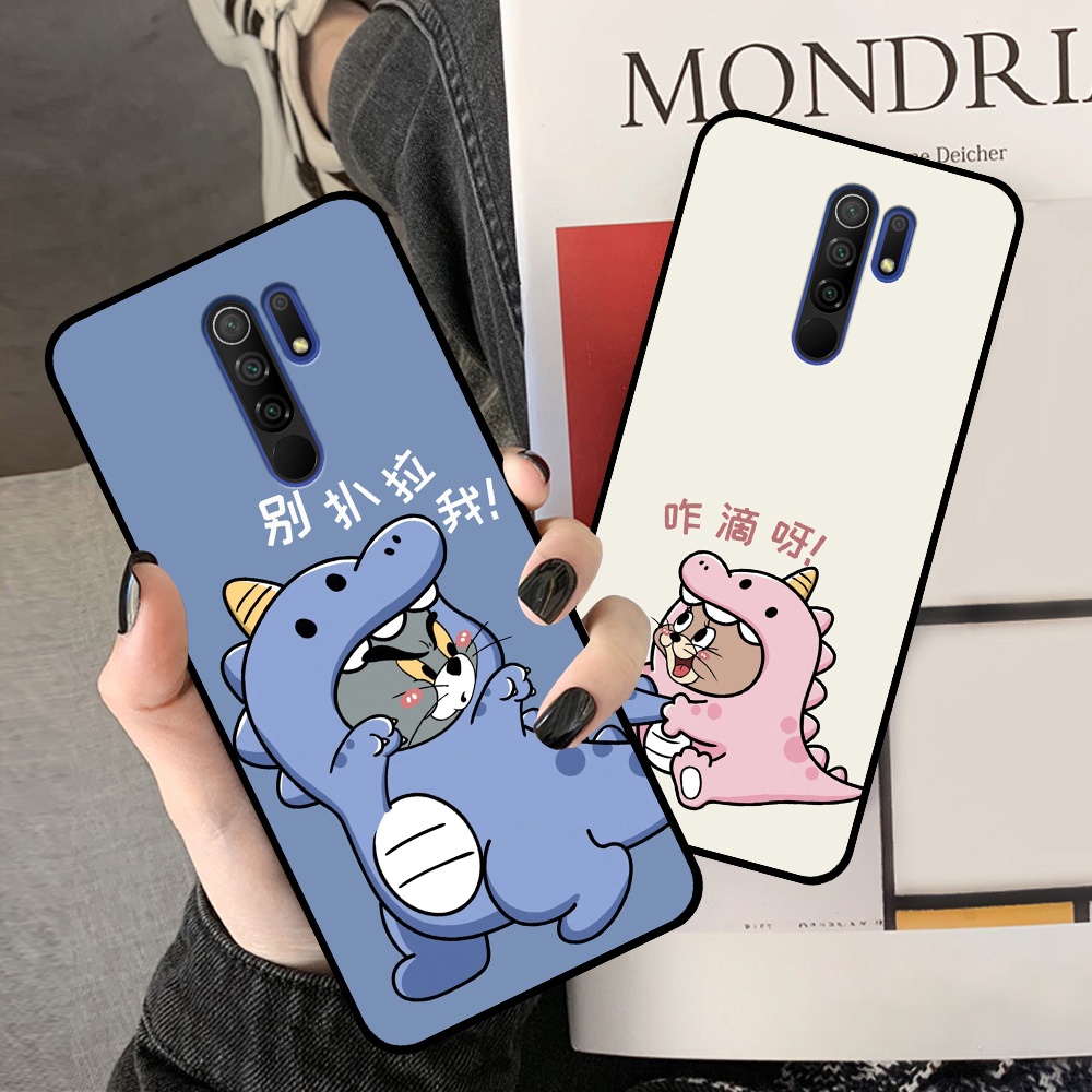 Ốp Xiaomi Redmi 9 in hình cặp đôi doremon, hổ, khủng long dễ thương