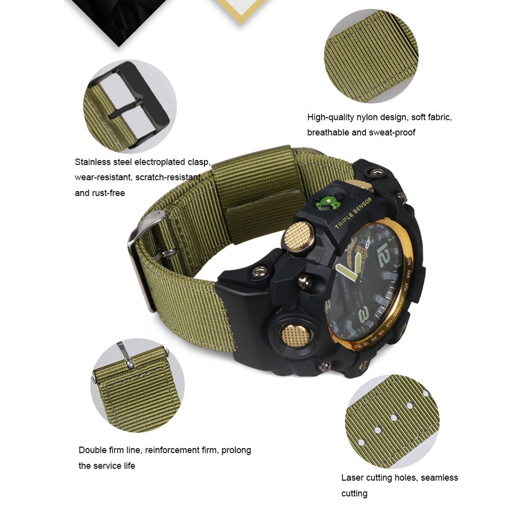 Dây Đeo Nylon Cho Đồng Hồ Casio G-Shock Gwg-1000Gb Gwg-100Gb Gwg-1000