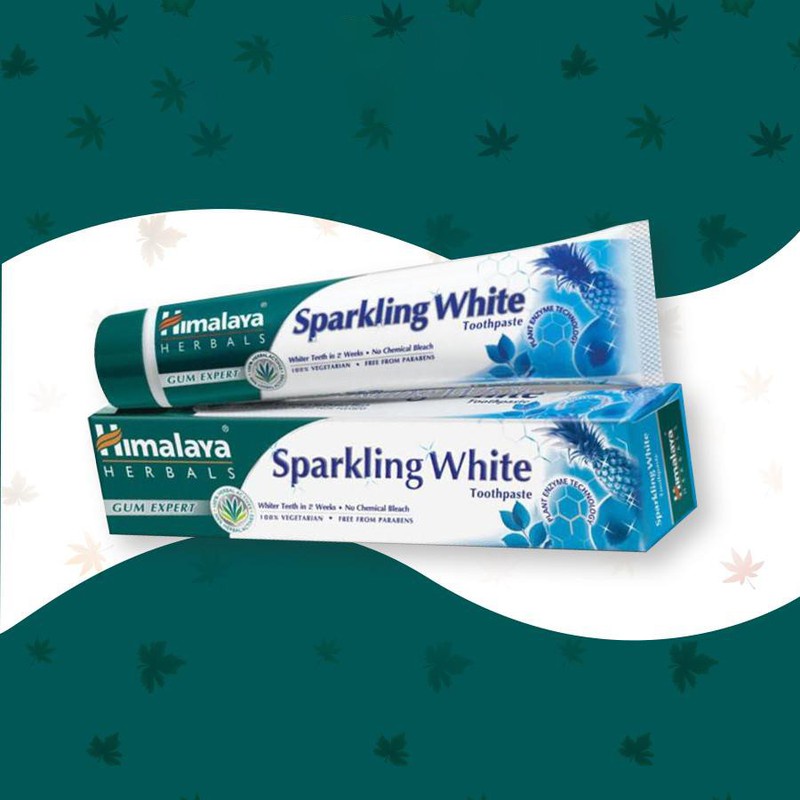 KEM ĐÁNH RĂNG TRẮNG SÁNG HIMALAYA SPARKLING WHITE TOOTHPASTE 100G CHÍNH HÃNG - 8623