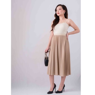 CHÂN VÁY MIDI XẾP LY TRƠN CẠP CHUN