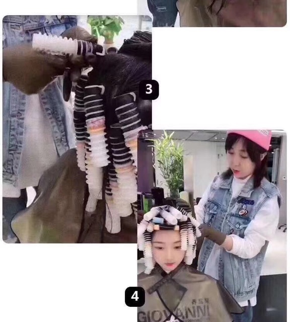 Bộ trục uốn xoăn sóng nước dạng xoắn lò xo