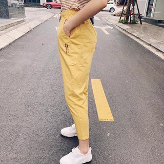 Quần Jogger đũi thêu cá tính