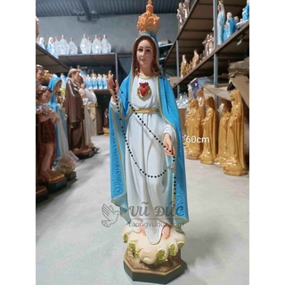 Tượng mẹ Maria Fatima 60cm có mũ | Tượng Công giáo Vũ Đức