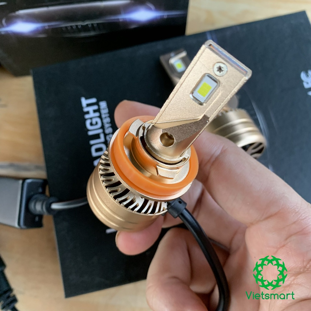 Đèn pha LED XM70 Gold 60W siêu sáng cho ô tô xe máy H1 H7 H8 H9 H11 HB3 9005 HB4 9006 H4