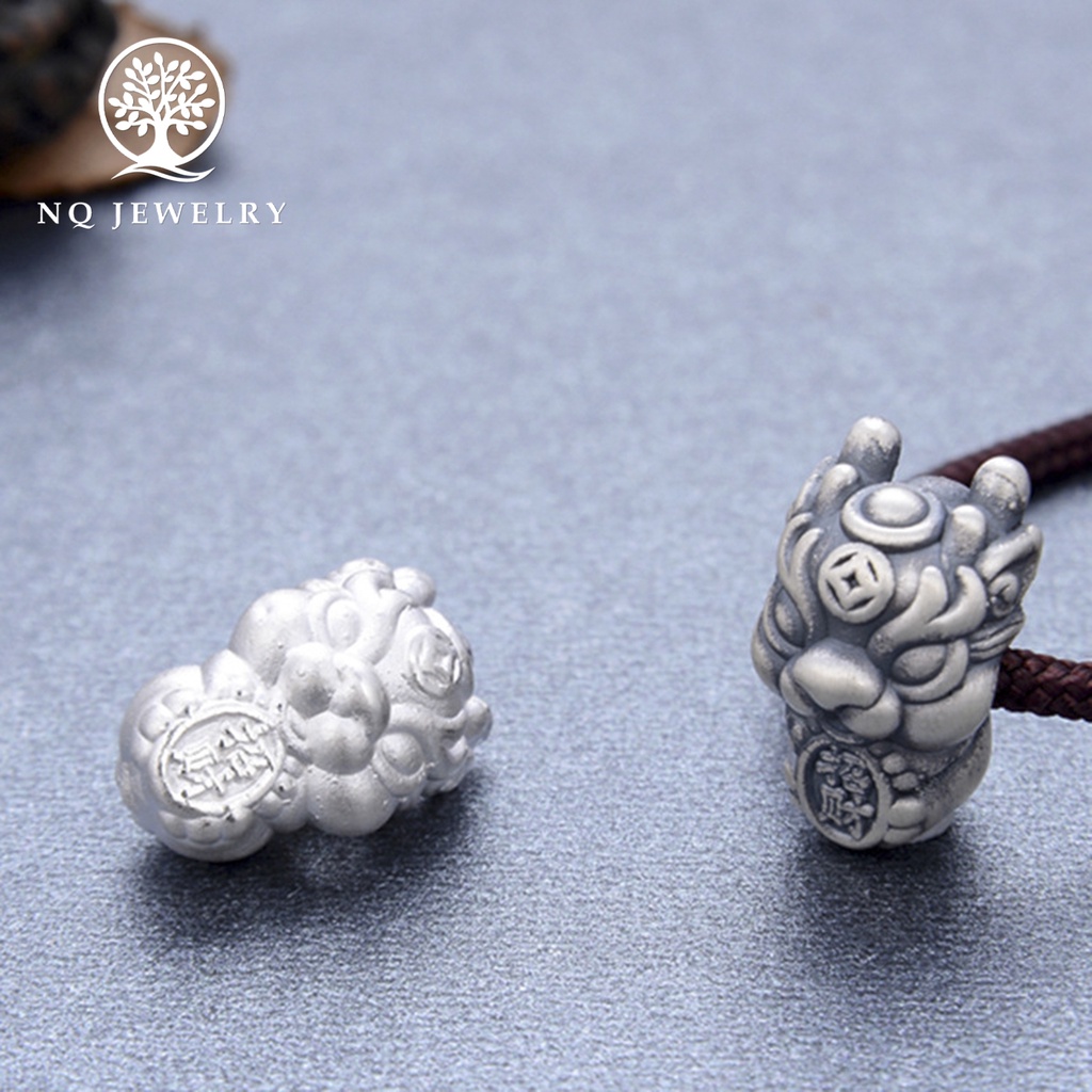 Charm bạc hình rồng xỏ ngang - NQ Jewelry