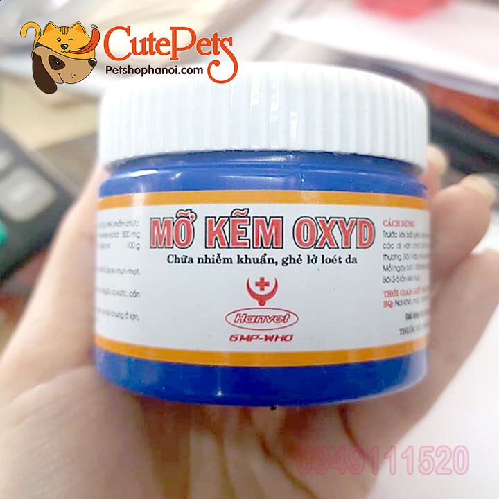 Đặc trị nấm ghẻ Mỡ kẽm Oxyd cho chó mèo - CutePets Phụ kiện thú cưng Pet Shop Hà Nội