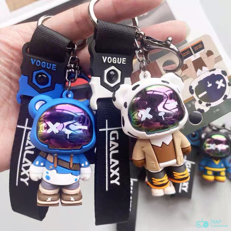 Móc khóa gấu khá bảnh nhiều màu, dễ thương cute Ráp dùng làm móc chìa khóa xe, túi xách, ví, treo balo, quà tặng