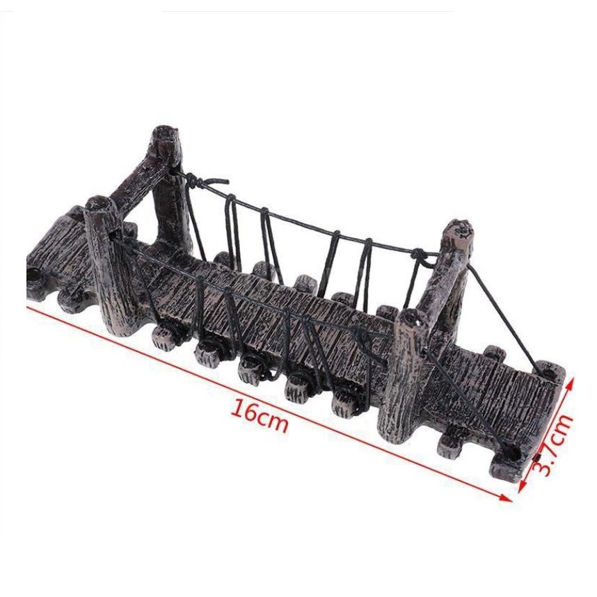 Tượng cây cầu mục nát trang trí bể cá, bể thủy sinh