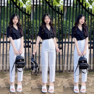 Quần không li form 9 tấc cho nấm lùn