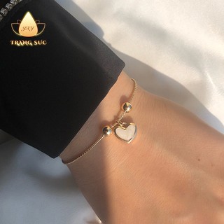 🔥🔥Vòng đeo tay lắc tay nữ Màu vàng Cá Tính Phong Cách Hàn Quốc ins Hình trái tim Không phai màu Trang sức VT-020